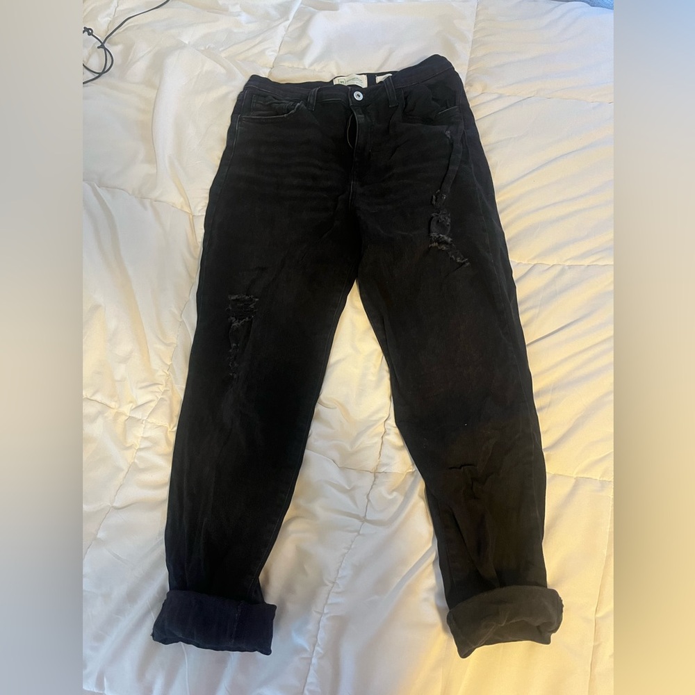 Lightly Ripped Black Jeans